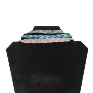 Handmade Set of 3 Multicolored Geometric Adjustable Friendship Bracelets Bundle